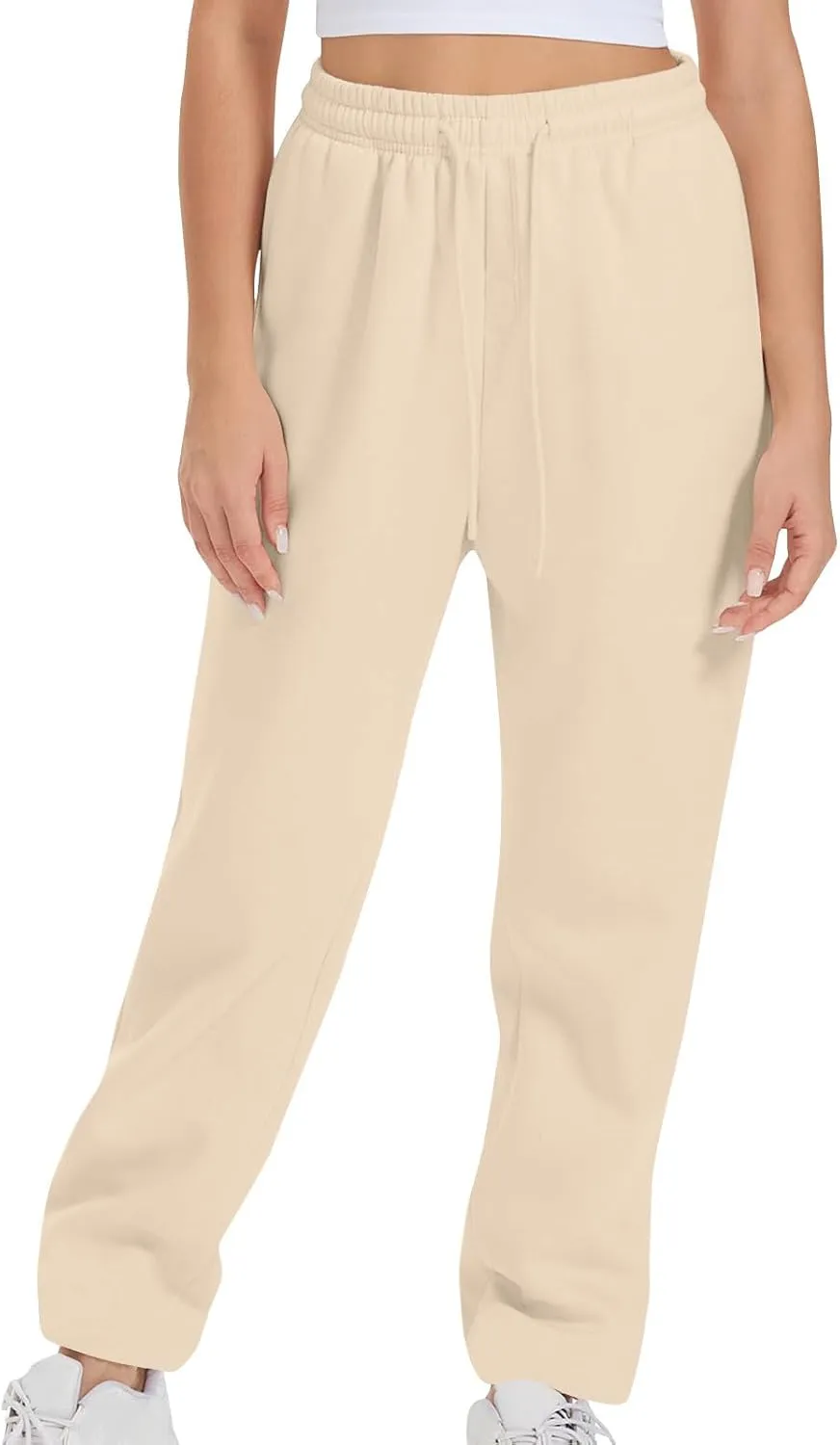 Xiaojmake Active Sweatpants for Women Casual High Waisted Straight Sport Joggers Cozy Loungewear Workout Baggy Lounge Trouser