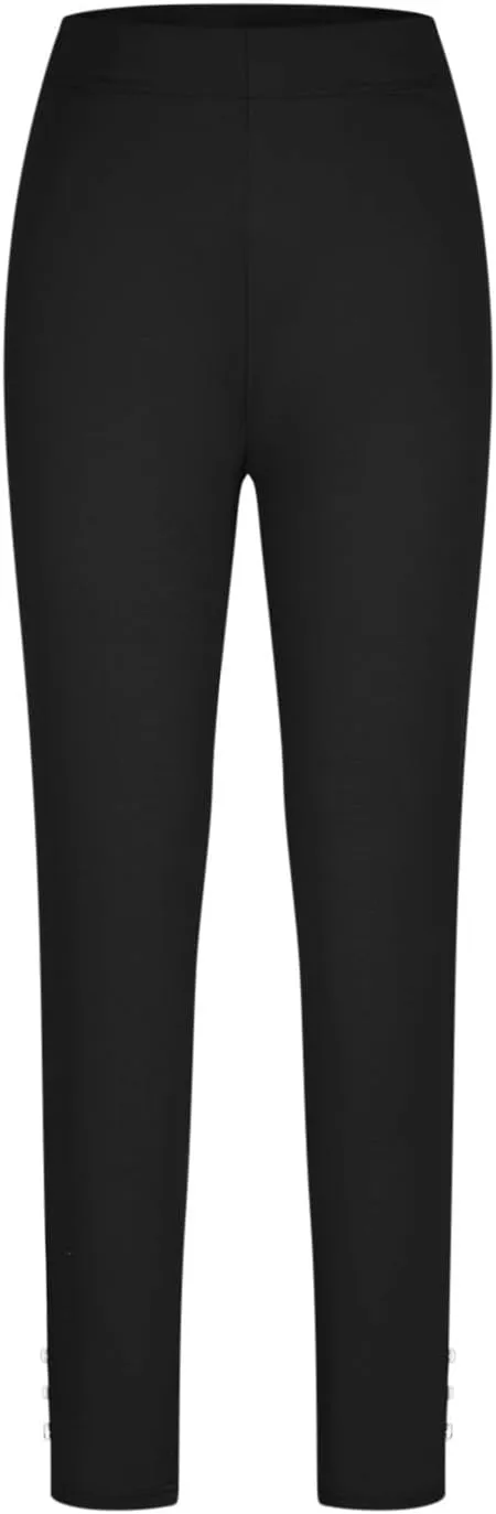 Xiaojmake Cinched Ankle Leggings with Button Accents Tummy Control High Waist Yoga Pants Athletic Yoga Leggings Loungewear