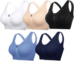 YEYELE Medium Support and Removable Pad Tank Top Racerback Post Surgery Sports Bras for Women