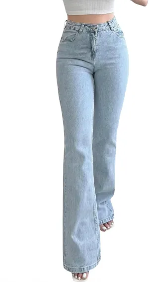ZERMOM Women's Flare Jeans Mid Rise Bell Bottom Denim Pants